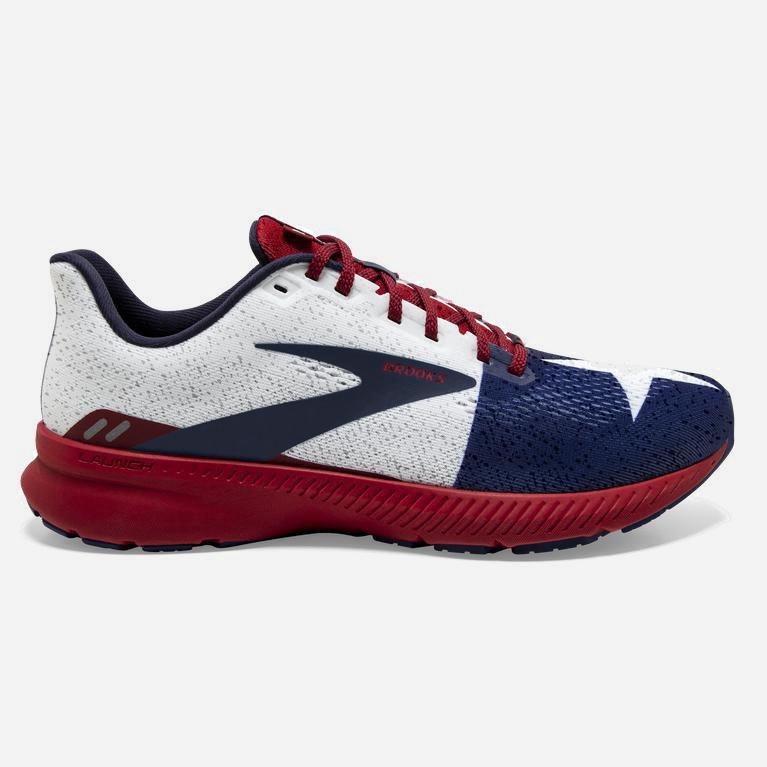 Brooks Launch 8 Israel - Women's Light Cushion Road Running Shoes - Navy/True Red/Sundried Tomato/Tw